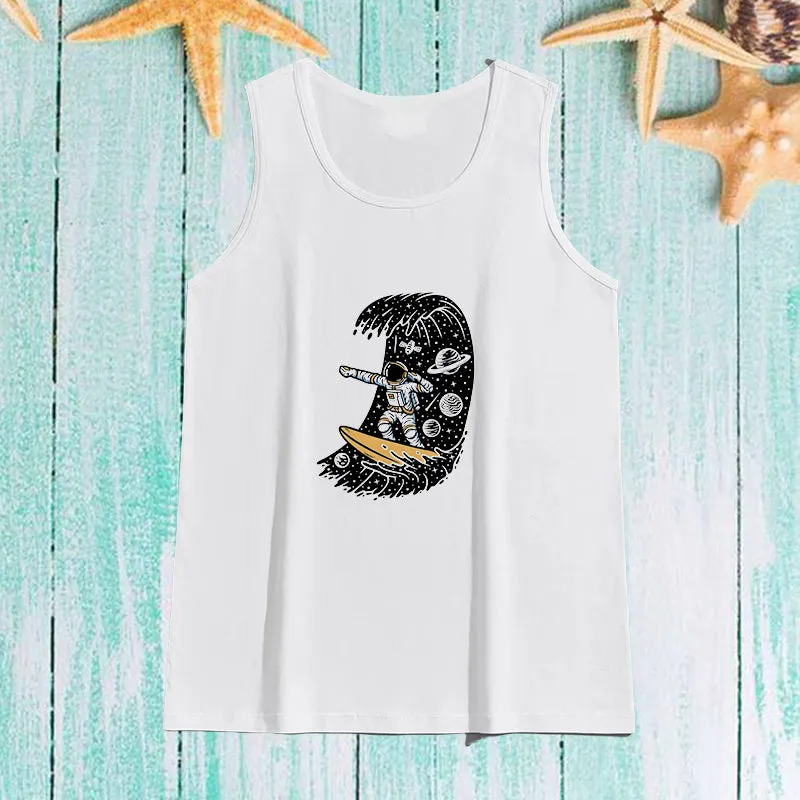Space Surfer Men's Fashion Tank Tops for Astronauts-A sold by Shopnova product image thumbnail 3