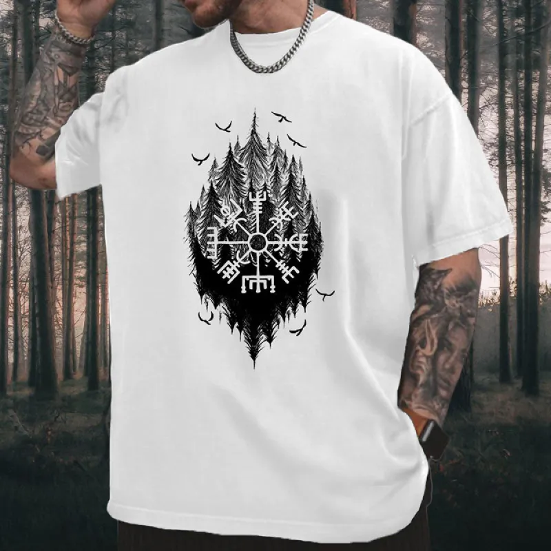Viking Runes and Eagles Print  Men's T-shirt sold by Shopnova
