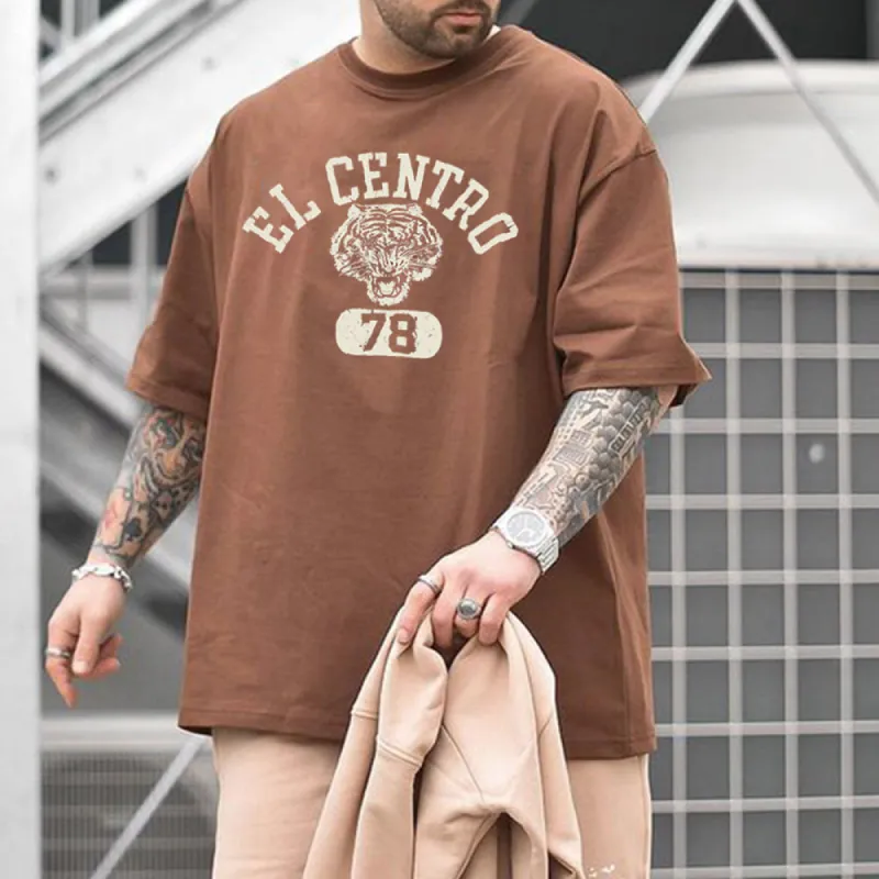 Animal Graphic Print Loose Men's Short Sleeve T-Shirt sold by Shopnova