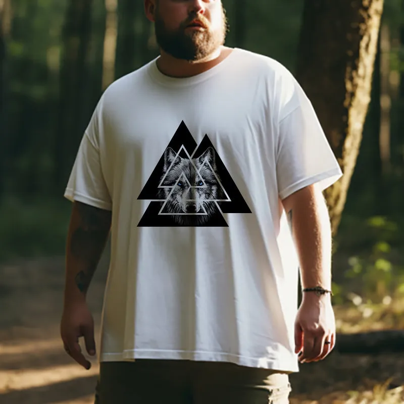 Norse Mythology Valknut Wolf Print Men's T-shirt sold by Shopnova product image thumbnail 2