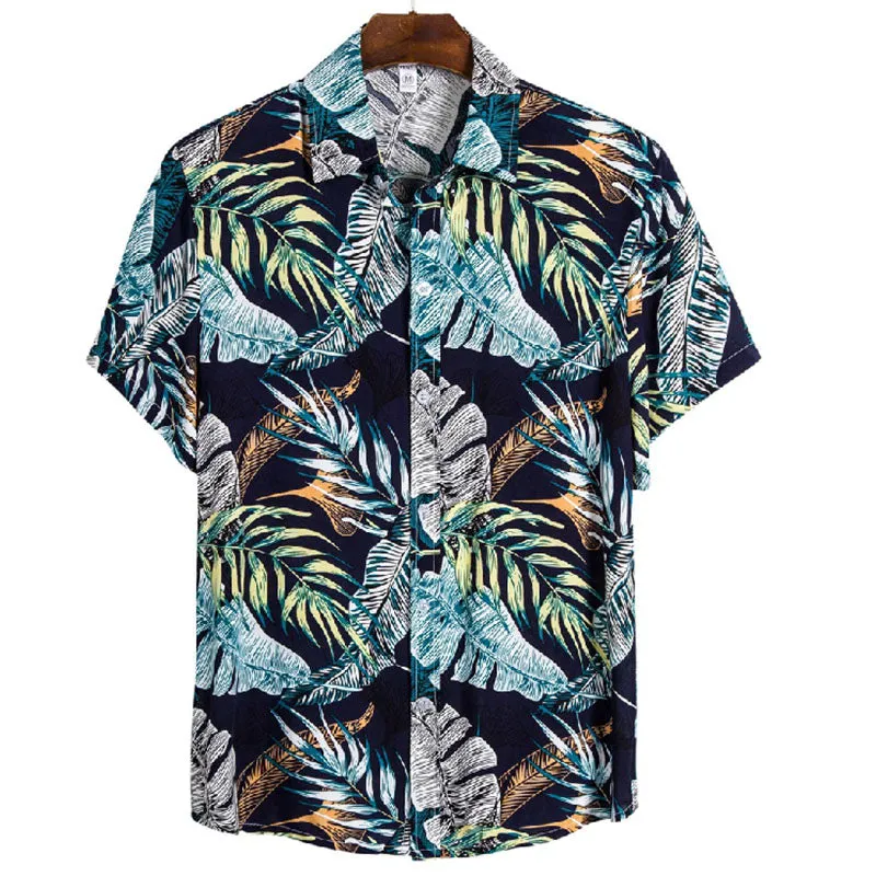 Cotton And Linen Printed Pocket Button-down Shirt sold by Shopnova