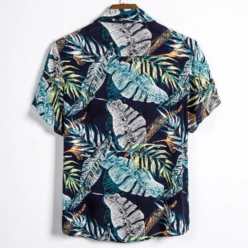 Cotton And Linen Printed Pocket Button-down Shirt sold by Shopnova product image thumbnail 2
