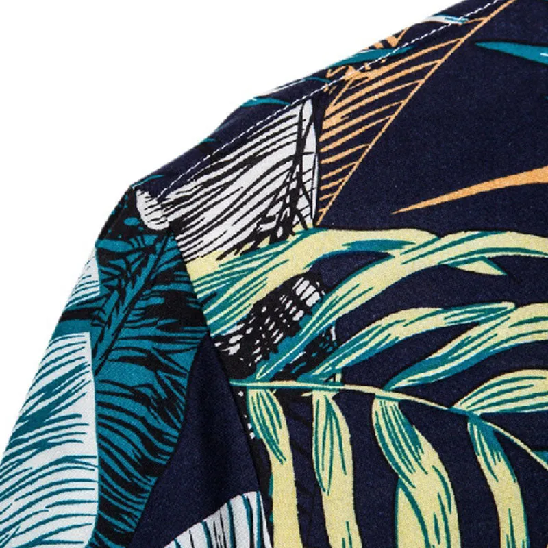 Cotton And Linen Printed Pocket Button-down Shirt sold by Shopnova product image thumbnail 4