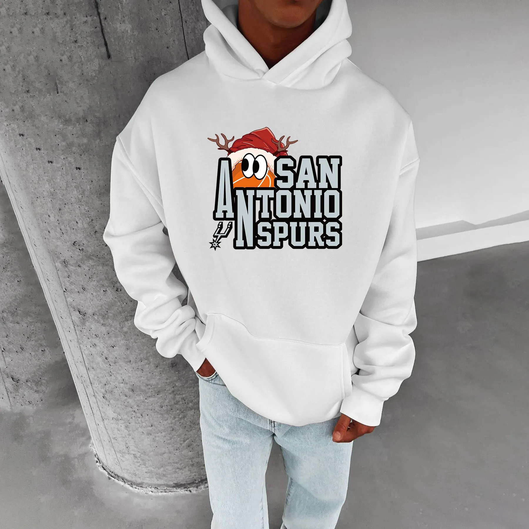 NOVAROPA™ San Antonio Spurs Basketball Fleece Hoodie sold by Shopnova product image thumbnail 2