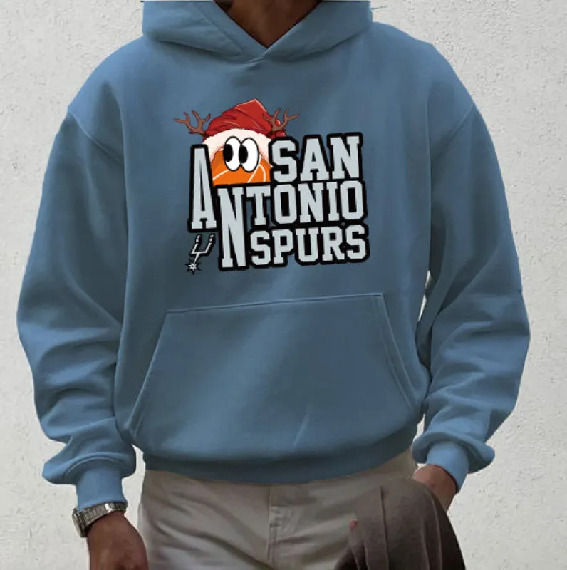 NOVAROPA™ San Antonio Spurs Basketball Fleece Hoodie sold by Shopnova