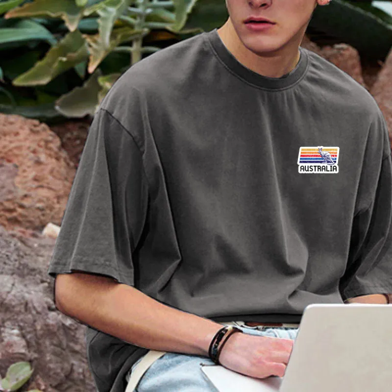 Australia Print Cotton T-shirt sold by Shopnova