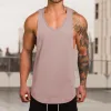 Plain Sports Knit Solid Color Summer V-neck T-Shirt Vest sold by Shopnova