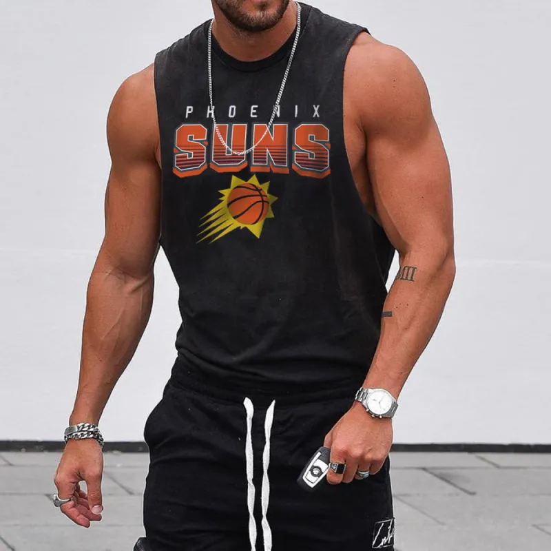 Phoenix Suns Basketball Men's Streetwear Tank Tops sold by Shopnova