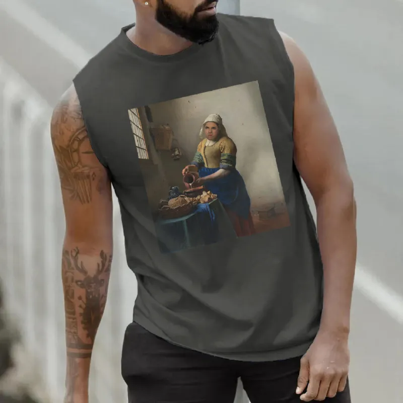 Creative Graphic Print Sports Casual Men's Tank Top sold by Shopnova