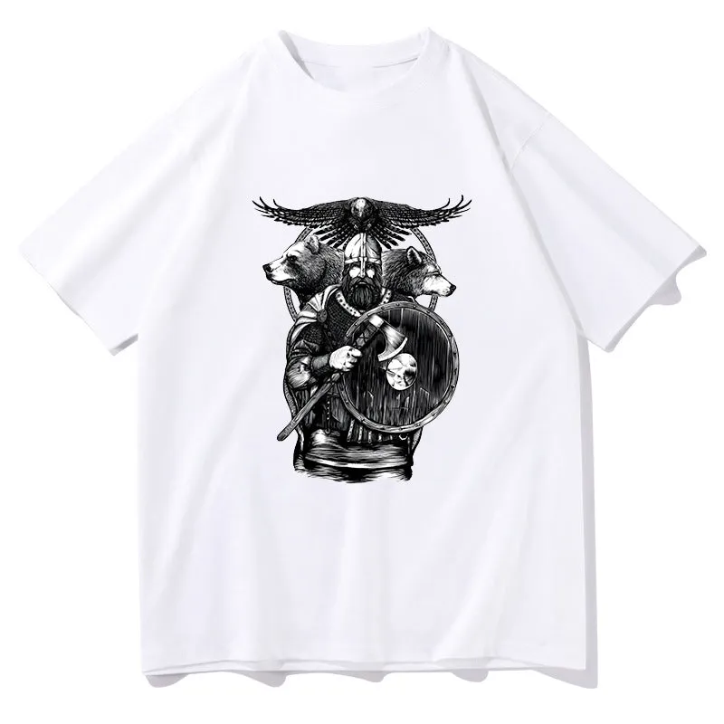 Viking Soul of the Forest Beast and Raven Warrior Tee sold by Shopnova product image thumbnail 4