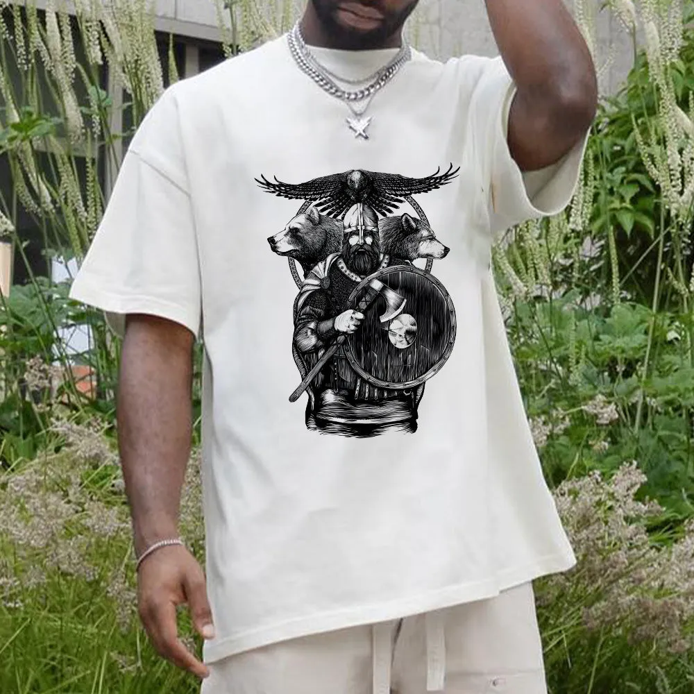 Viking Soul of the Forest Beast and Raven Warrior Tee sold by Shopnova