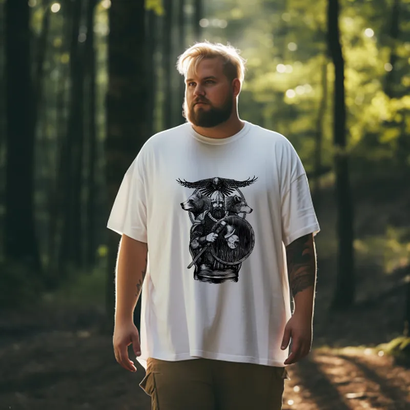 Viking Soul of the Forest Beast and Raven Warrior Tee sold by Shopnova product image thumbnail 3