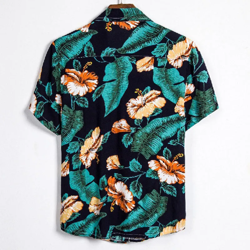 Cotton And Linen Printed Pocket Button-down Shirt sold by Shopnova product image thumbnail 2
