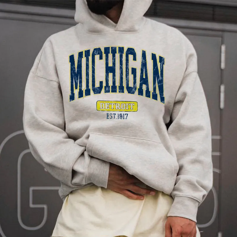 Michiga Detroit City Men's Hoodies sold by Shopnova