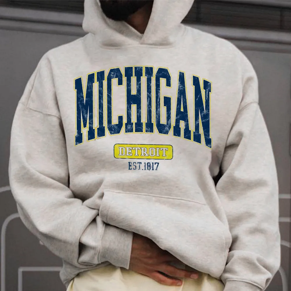Michiga Detroit City Men's Hoodies sold by Shopnova product image thumbnail 2