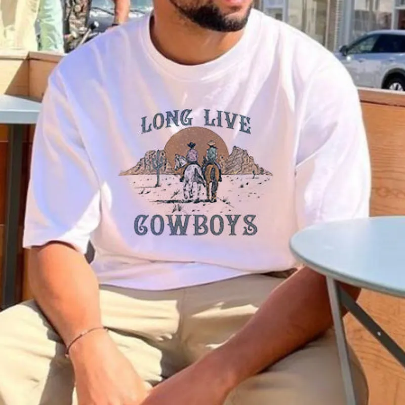 Long Live Cowboys Cotton Tee sold by Shopnova