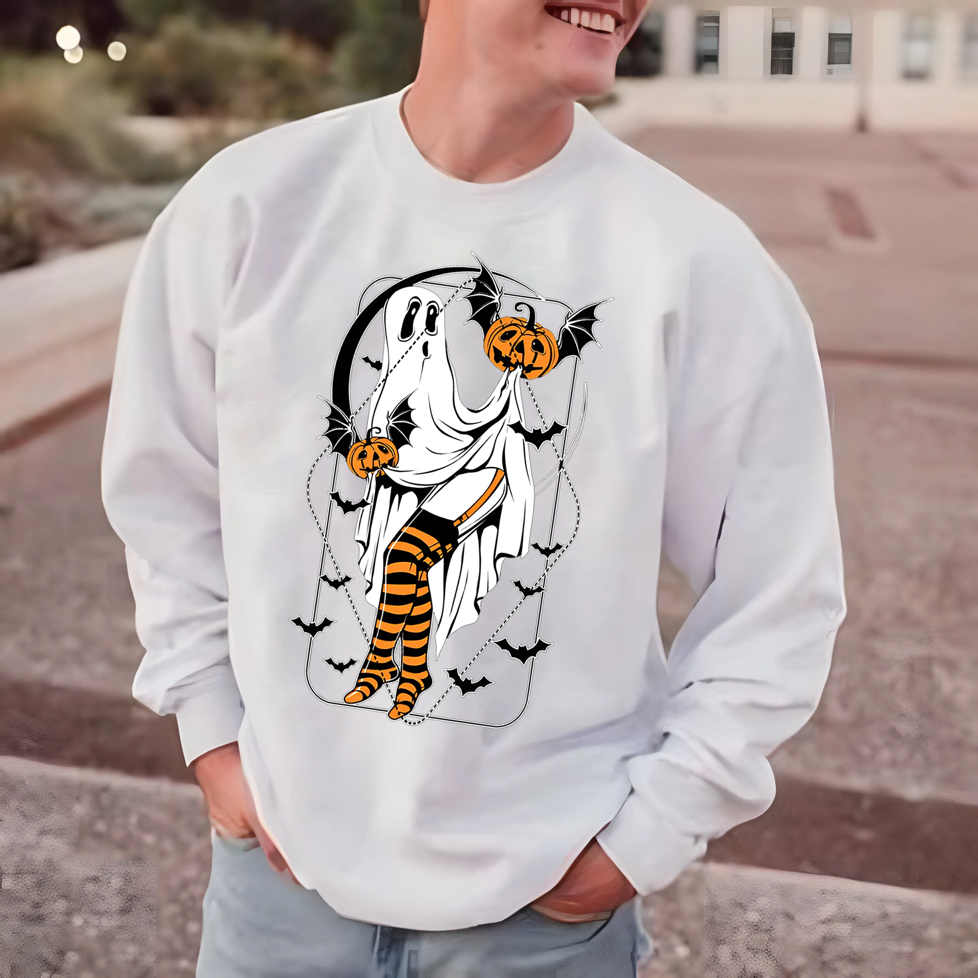 Sexy Ghost Men's Fashion Sweatshirt sold by Shopnova