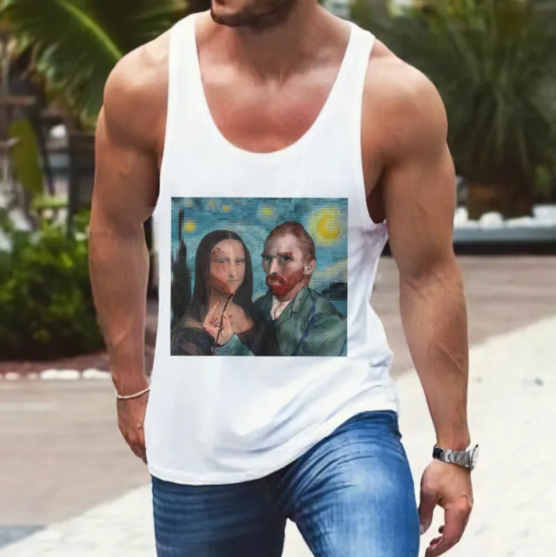 NOVAROPA™  Spoof Art Creative Print Men's Tank Top sold by Shopnova