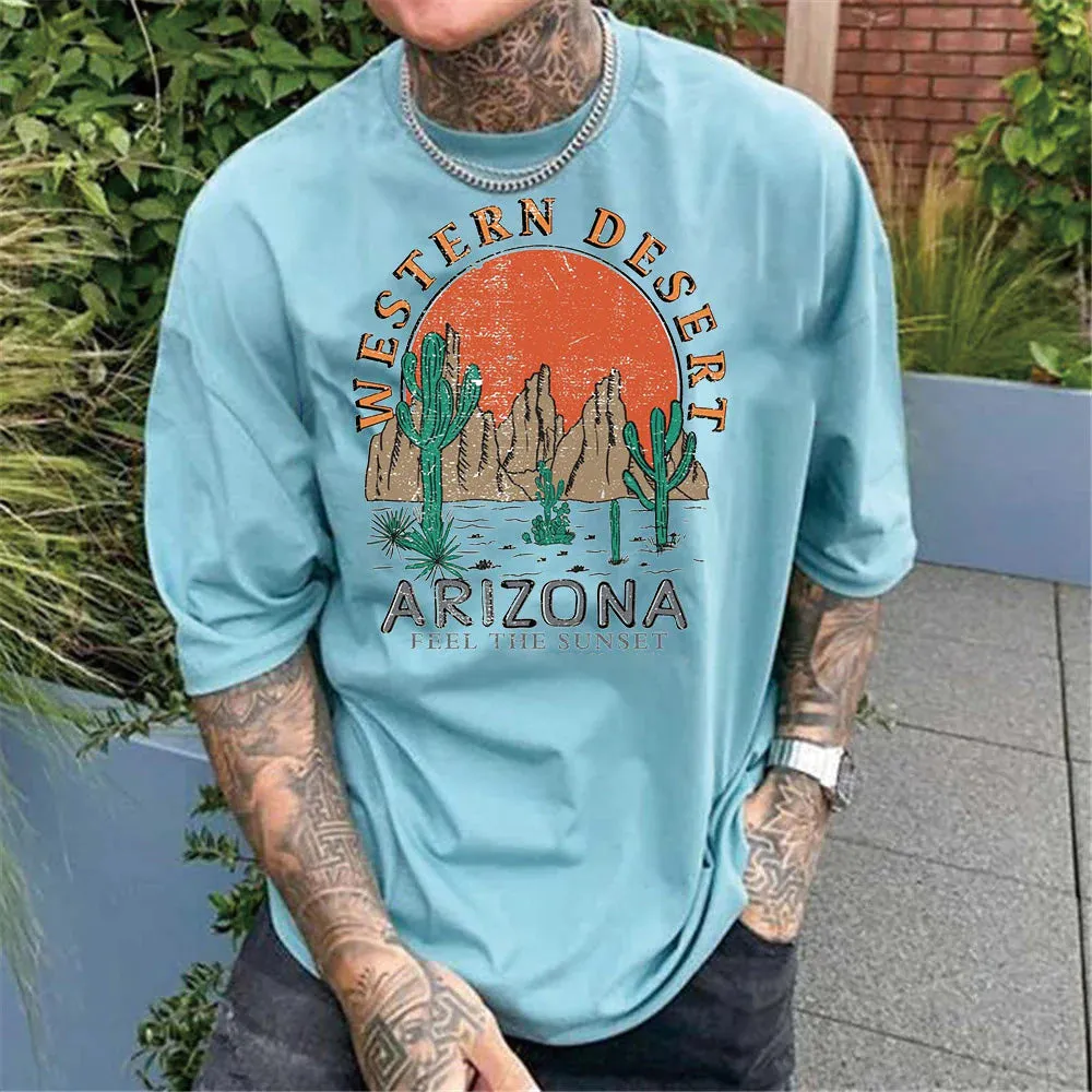 Arizona Graphic Print Casual Men's T-Shirt sold by Shopnova