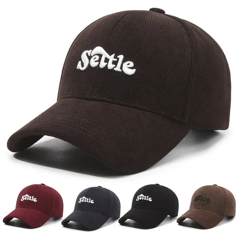 SETTLE Embroidered Corduroy Hip-Hop Cap Hat sold by Shopnova