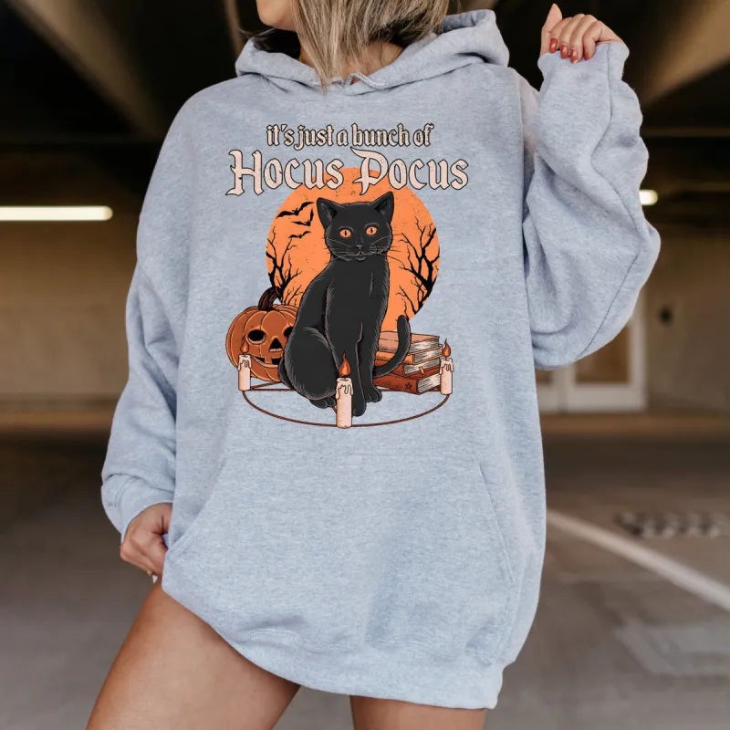 Halloween Cat Graphic Ladies Hoodie Sweatshirt sold by Shopnova