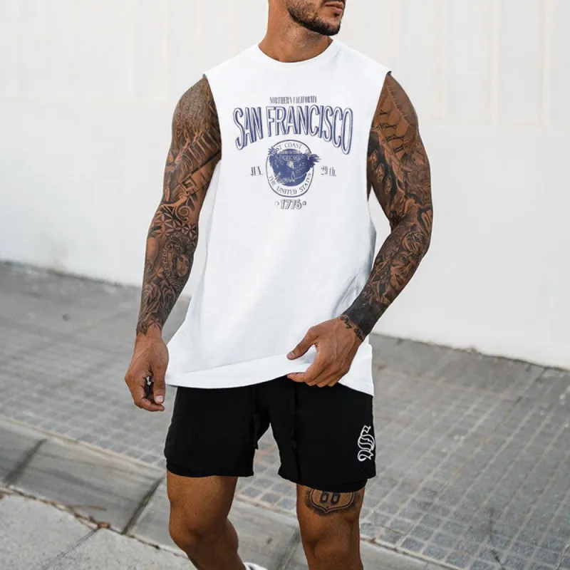 San Francisco Alphabet Graphic Print Athleisure Men's Tank Top sold by Shopnova