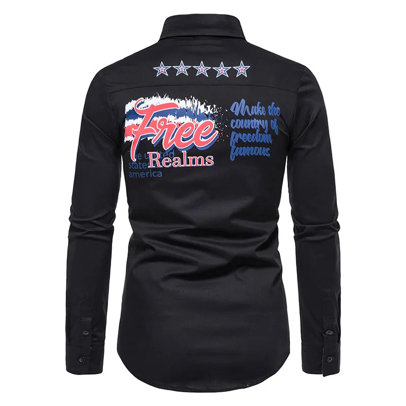 Casual Solid Color Printed Shirt sold by Shopnova product image thumbnail 3