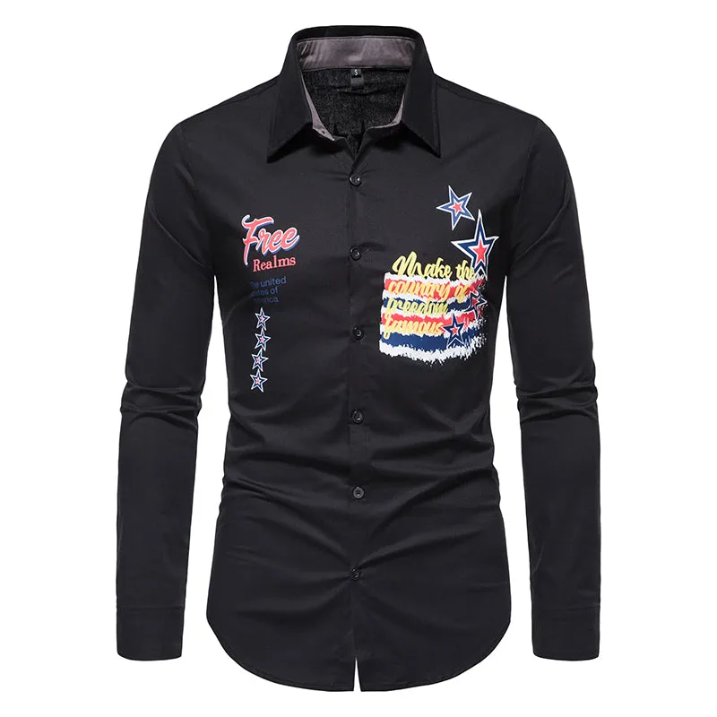 Casual Solid Color Printed Shirt sold by Shopnova