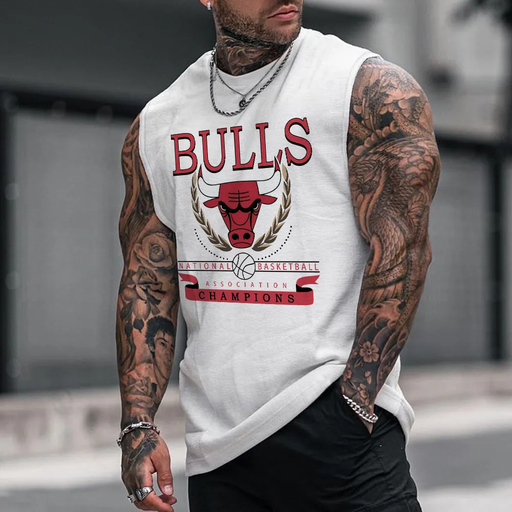 Chicago Bulls Men's Streetwear Tank Tops-C sold by Shopnova