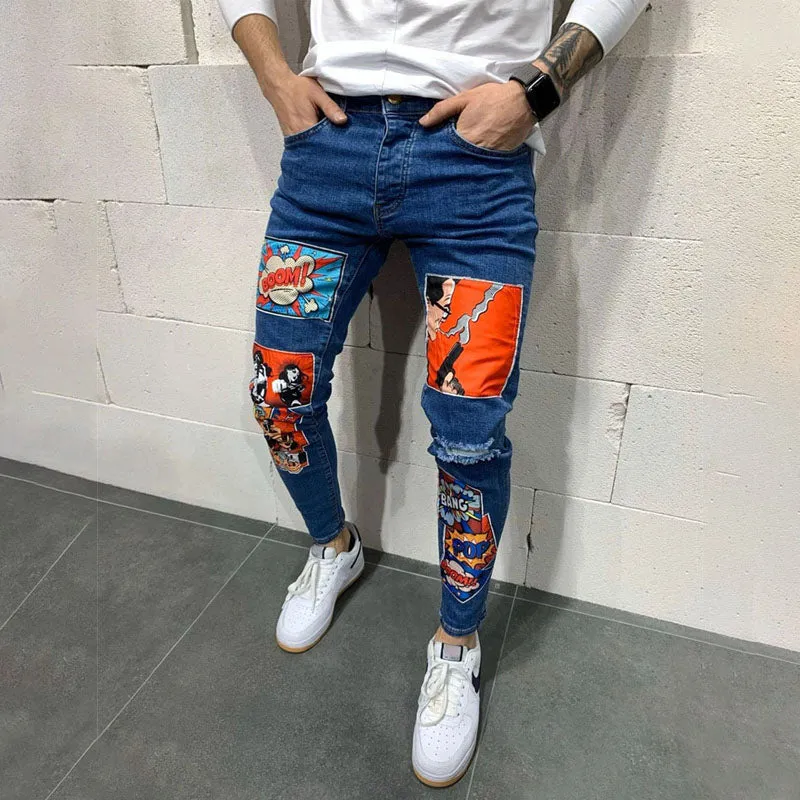 Ripped denim chinos sold by Shopnova product image thumbnail 3