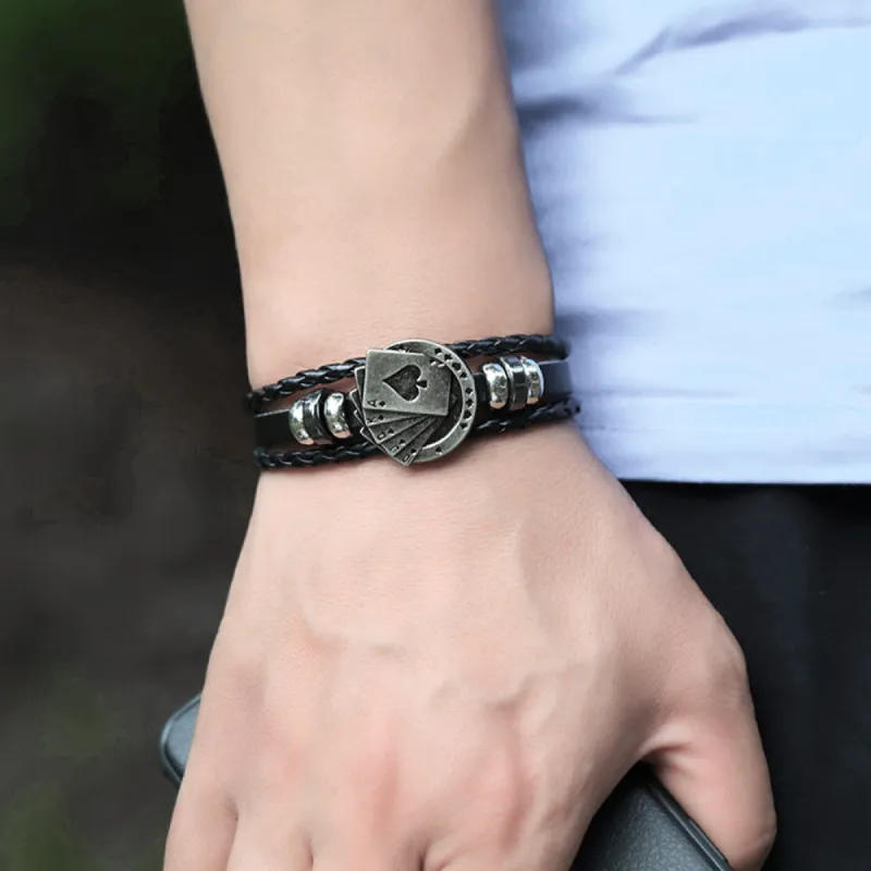 Fashion Poker Men's Hip Hop Bracelet sold by Shopnova