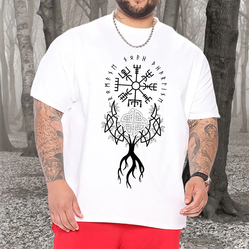 Viking Runes and Tree of Life Retro Graphic T-shirt sold by Shopnova product image thumbnail 4