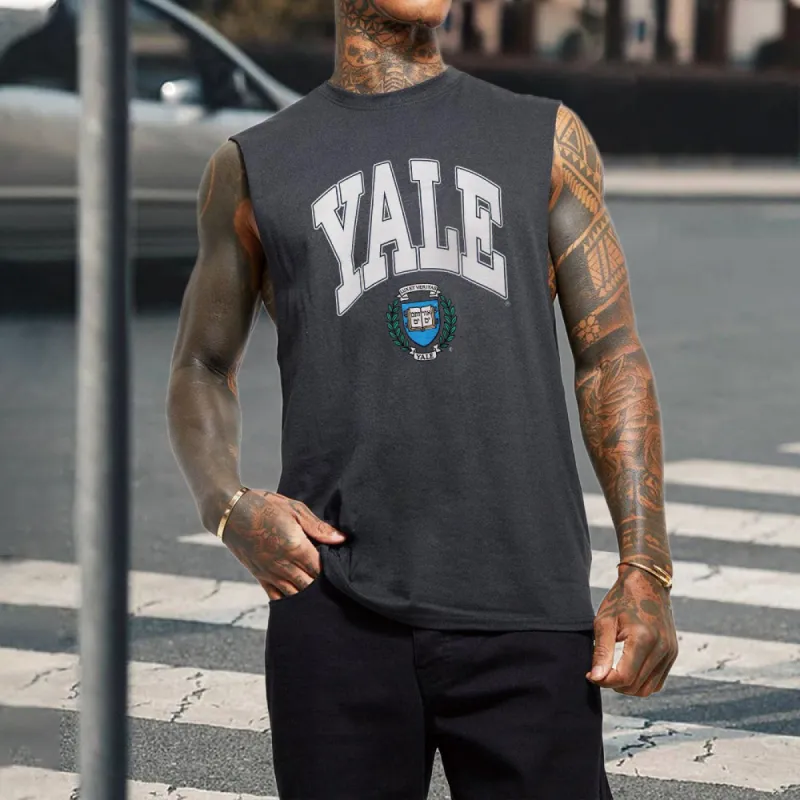 YALA Alphabet Graphic Print Sports Casual Men's Tank Top sold by Shopnova