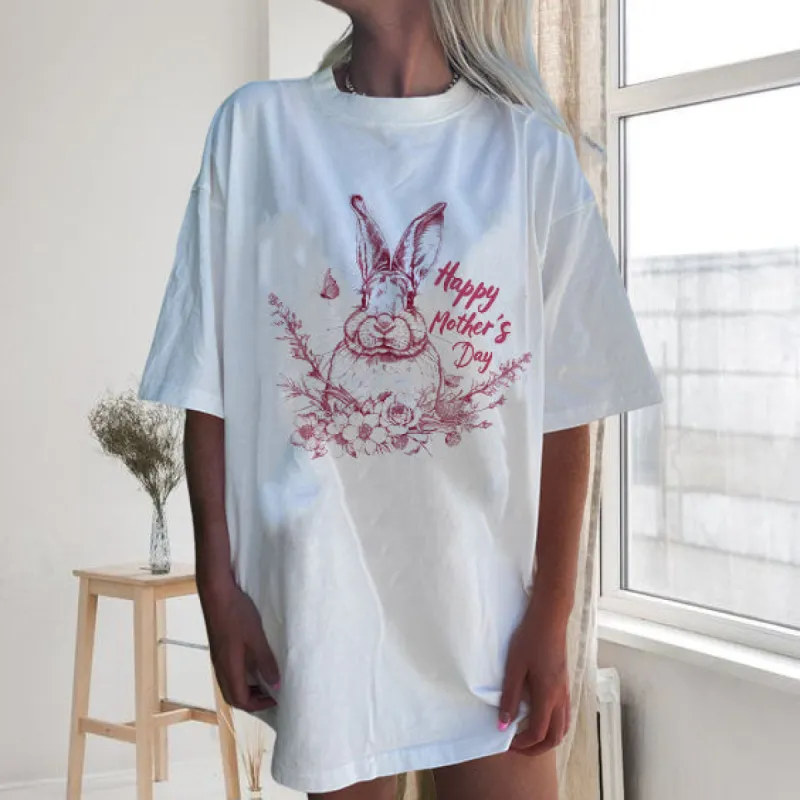 Mother's Day Pink Bunny Women's T-shirt sold by Shopnova