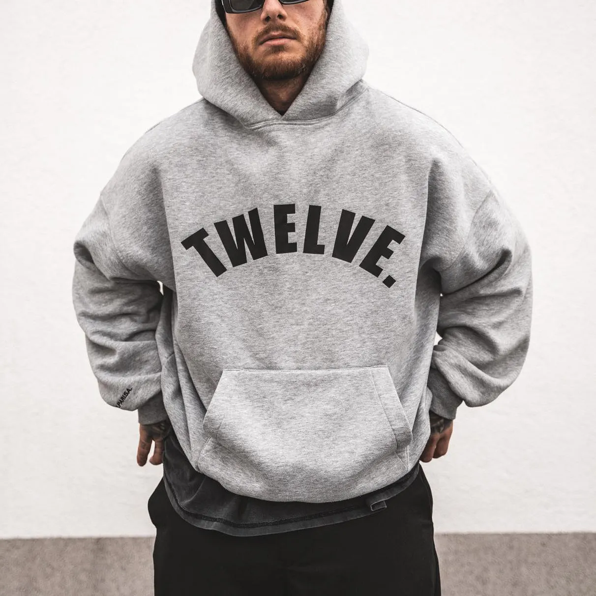 Alphabet TWELVE Graphic Print Men's Oversize Hoodie sold by Shopnova product image thumbnail 2