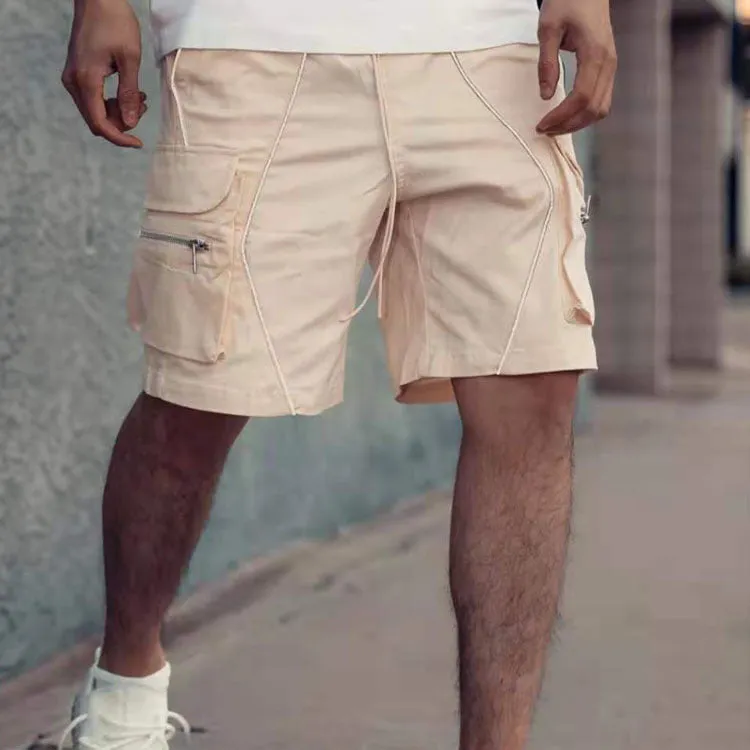 Solid Color Shorts Trend Multi Pocket Men's Cargo Pants sold by Shopnova product image thumbnail 3