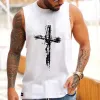 Trend Personality Cross Easter Print Sleeveless Casual Tank Top sold by Shopnova