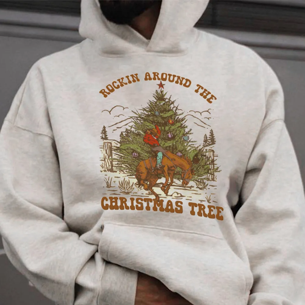 Rockin Around the Christmas Tree Men's Loose Fit Hoodies sold by Shopnova product image thumbnail 2