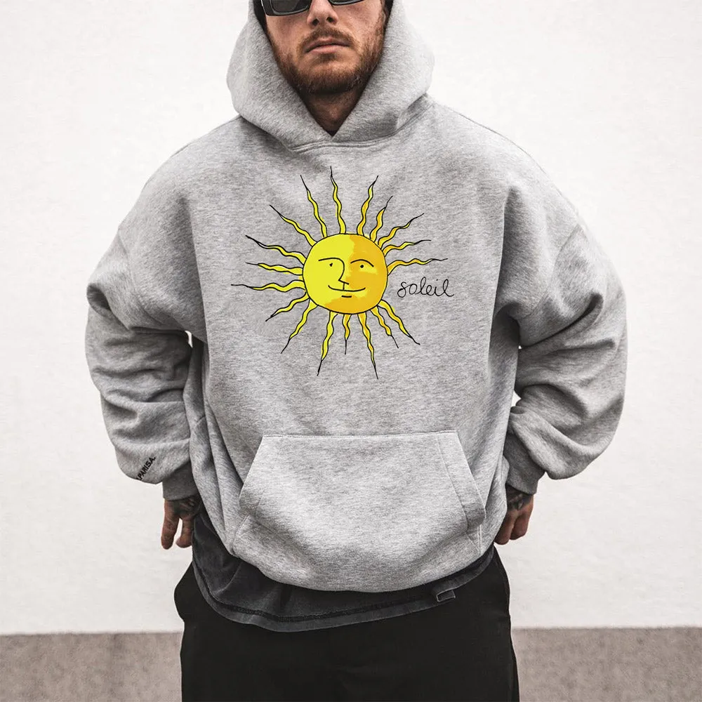 Sun Statement Graphic Print Casual Men's Sweatshirt sold by Shopnova