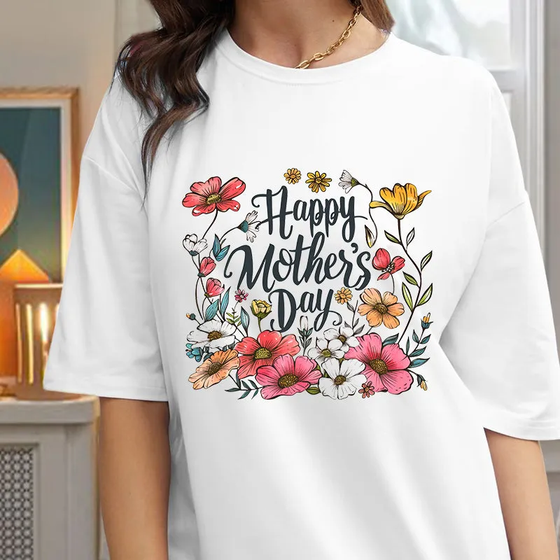 Women's Mother's Day Floral Print Oversized T-shirt sold by Shopnova product image thumbnail 2