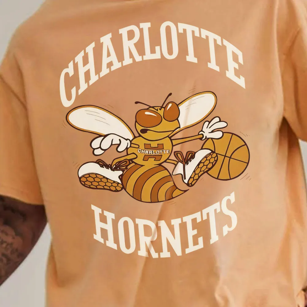 Alphabet Graphic Print Loose Casual Men's T-Shirt sold by Shopnova product image thumbnail 3