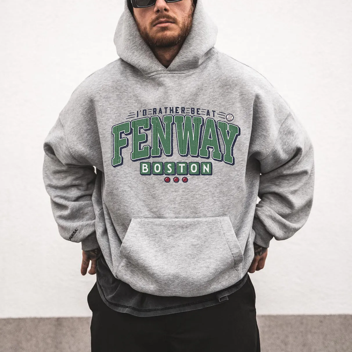 Clearance-Fenway Print Men's Fleece Hoodie-3XL sold by Shopnova