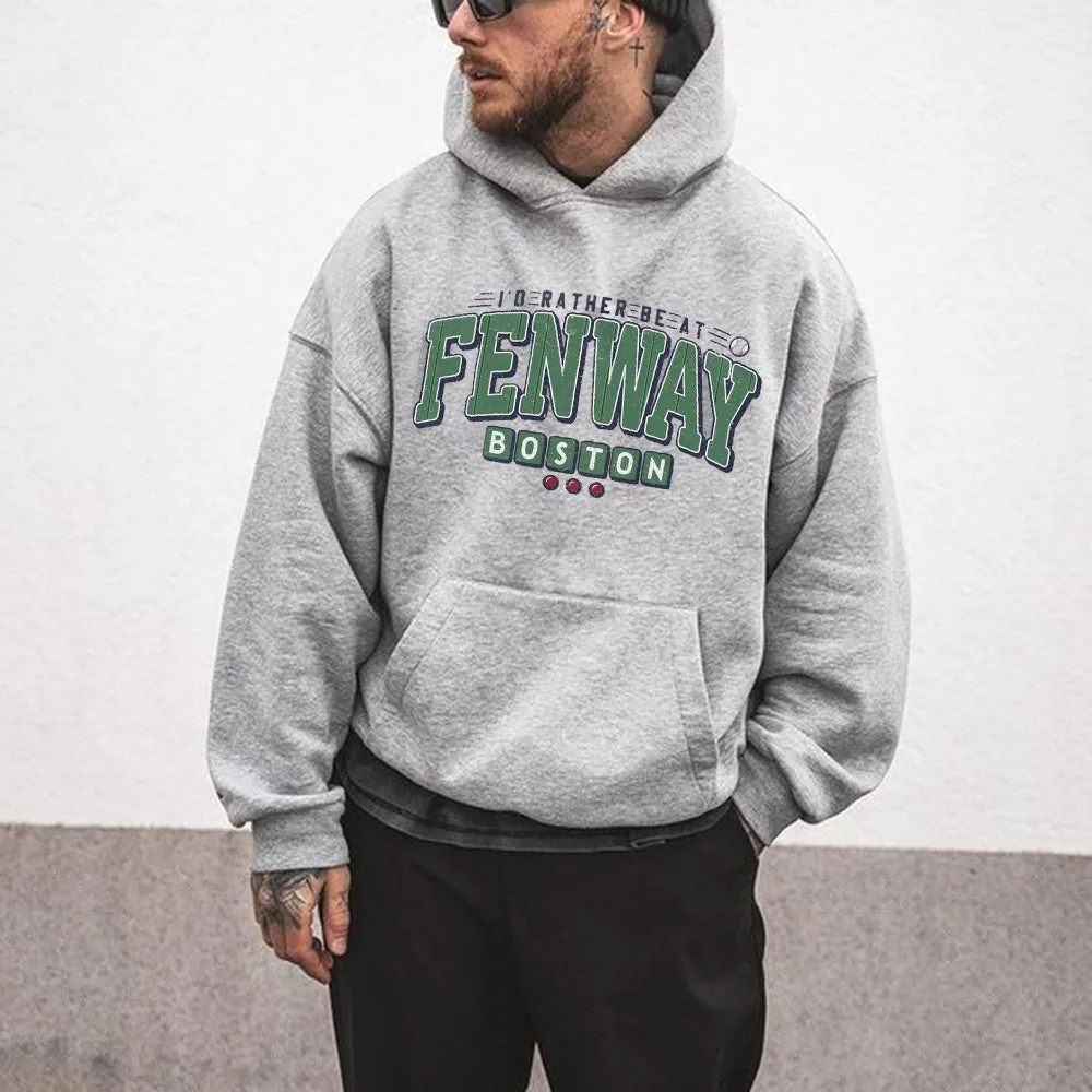 Clearance-Fenway Print Men's Fleece Hoodie-3XL sold by Shopnova product image thumbnail 2