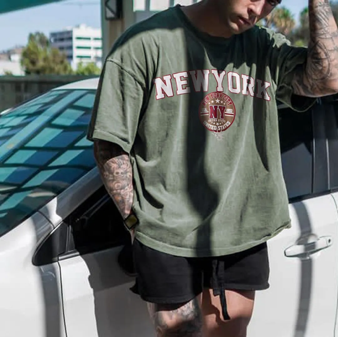 Clearance-Alphabet Graphic Print Men's Short Sleeve T-Shirt sold by Shopnova