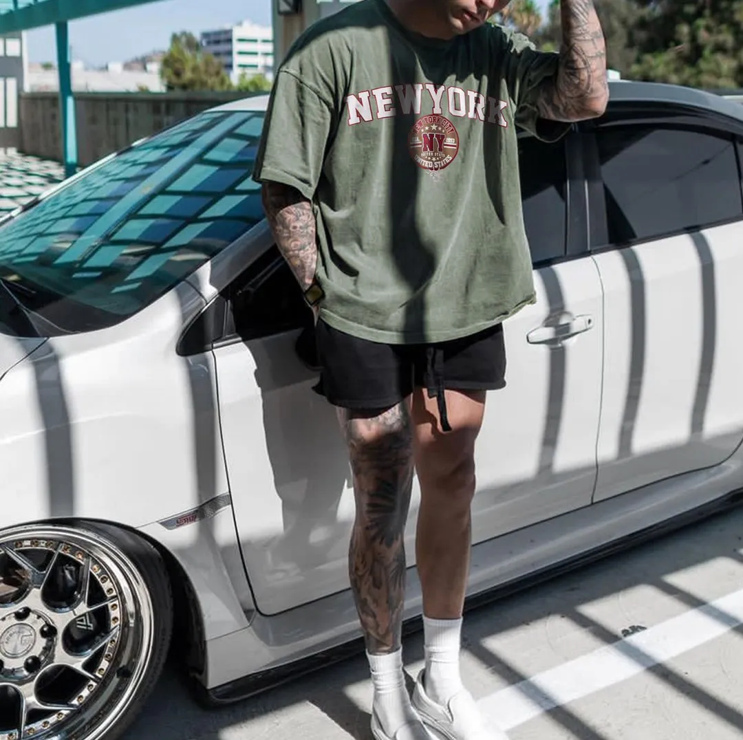 Clearance-Alphabet Graphic Print Men's Short Sleeve T-Shirt sold by Shopnova product image thumbnail 2