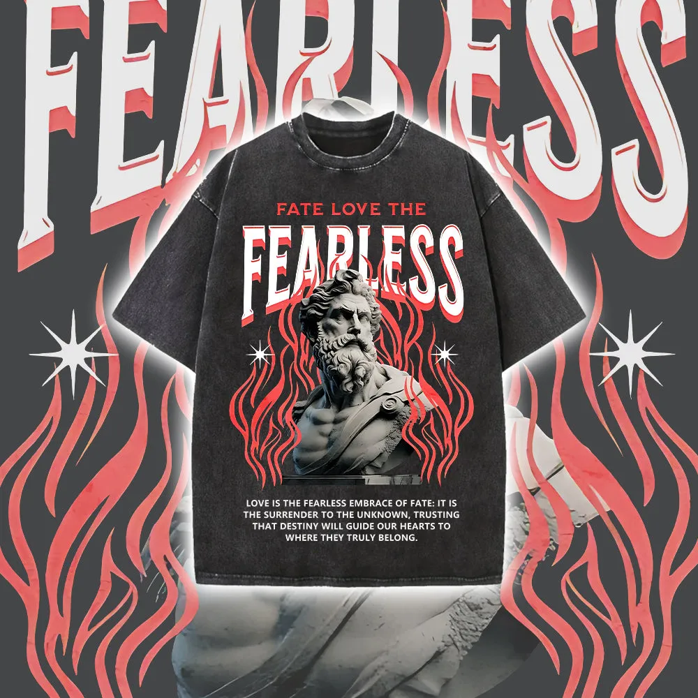 Fate Love the Fearless Men's Washed Black Tee sold by Shopnova