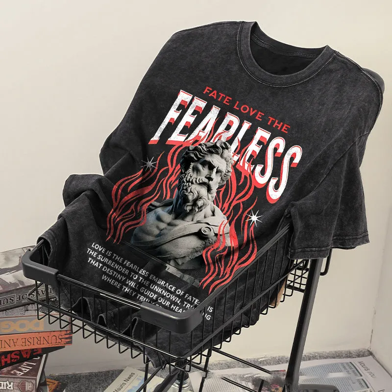 Fate Love the Fearless Men's Washed Black Tee sold by Shopnova product image thumbnail 2