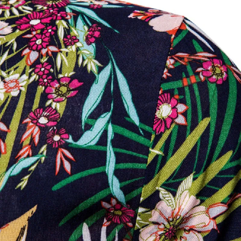 Cotton And Linen Printed Pocket Button-down Shirt sold by Shopnova product image thumbnail 4