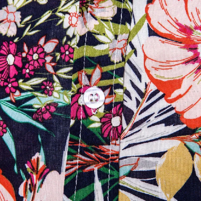 Cotton And Linen Printed Pocket Button-down Shirt sold by Shopnova product image thumbnail 3