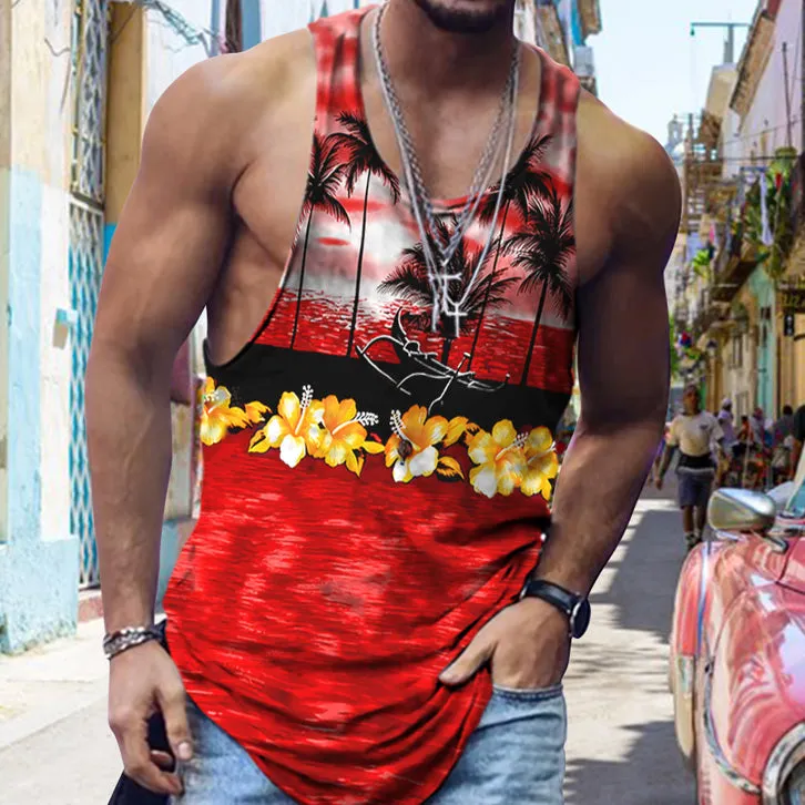 Leisure Street Trend Landscape Digital Print Vacation Vest sold by Shopnova product image thumbnail 2